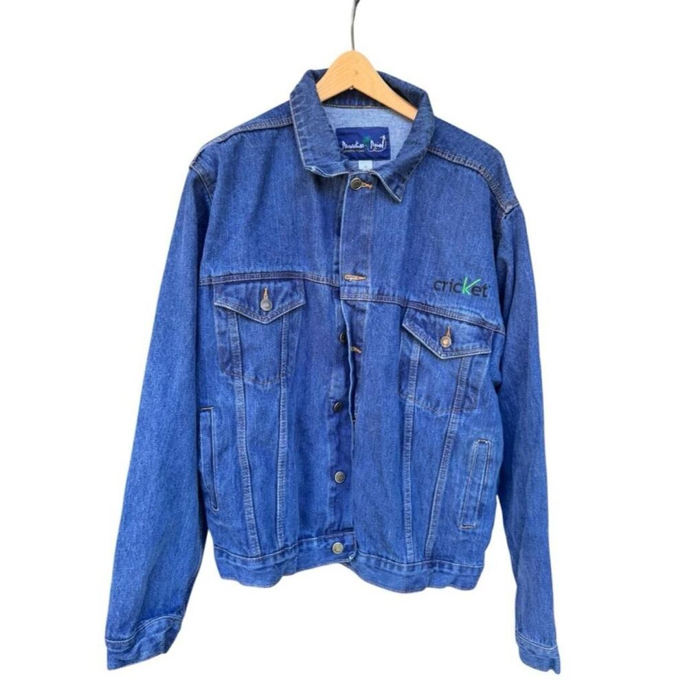 Paradise Point Cricket Denim bomber Jacket Men's XL
